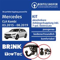 FüR Mercedes Cla Kombi Typ X117 03.2015-08.2019 Ahk Abn +7Pol Sp. E-Satz Top