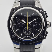 Bulova Accutron Corvara Swiss Quartz 43mm Chronograph Men's Watch 65B123