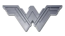 Wonder Woman (Stacked) 4” x 2” Chrome Auto Emblem