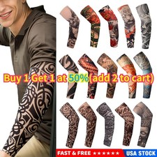 6PCS Tattoo Cooling Arm Sleeves Cover Basketball Golf Sport UV Sun Protection