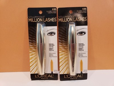 Loreal ~ Lot of 2~ Voluminous Million Lashes  ~ #635 Blackest Black ~ NEW