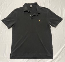 Brooks Brothers Polo Shirt Mens M Black Embroidered Logo Orginal Fit