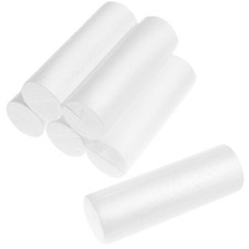 6 Pcs White Foam Cylinder Decor Craft Supplies for Holiday Decorations