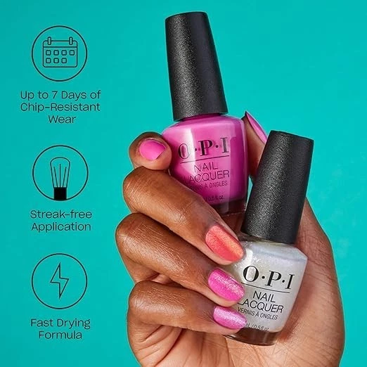 OPI Nail Lacquer, Purple Nail Polish, Up to 7 Days of Wear, Chip Resistant & Fas