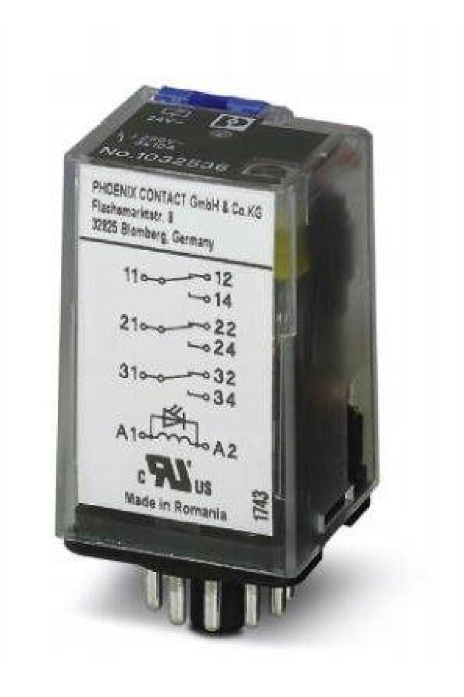 Industrial Relay 3P 10A AgNi 24V DC for ESSENTIAL 1032536