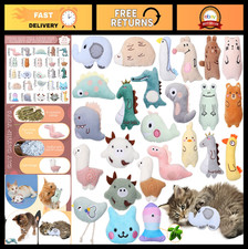 25 Pcs Catnip Chew Toys for Cats Kittens - Soft Cotton Interactive Teething To