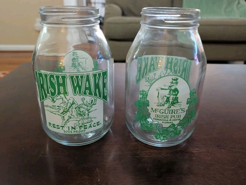 Irish Wake Beer Jar Glass McGuires Irish Pub Pensacola Destin Florida