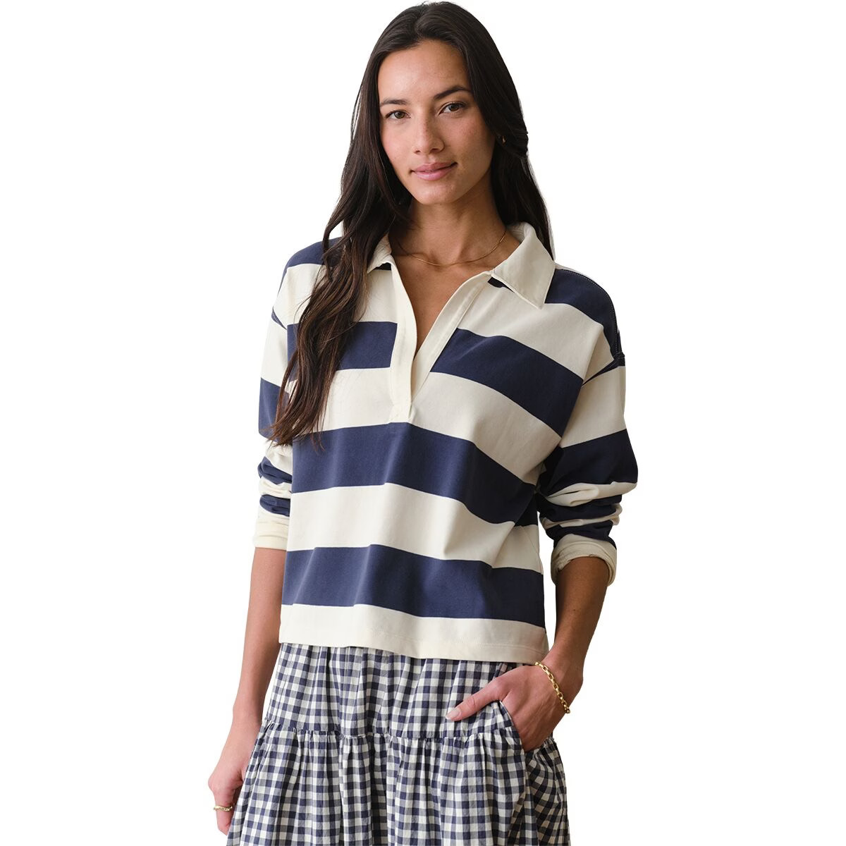 Marine Layer Cloud 9 Jersey Long-Sleeve Polo - Women's