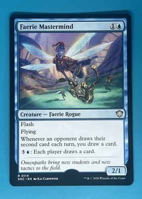 Faerie Mastermind Commander SOC 0114 Missing Holo Foil Stamp