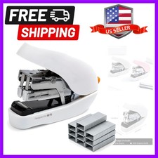 Mini Stapler with Staples, Small White Effortless Stapler Set, 20 Sheet Capac...