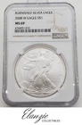 2008-W Burnished American Silver Eagle NGC MS69