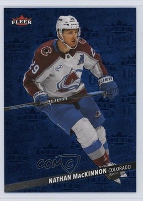 2025 Upper Deck Fleer Ultra Medallions Sapphire Blue 13/25 Nathan MacKinnon 00d2