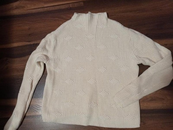 Women Peter Hahn Sweater Beige Cotton 38 / M / 46 #C84H