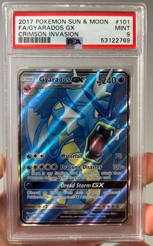 PSA 9 Gyarados GX (Full Art) 101/111 Sm-Crimson Invasion Holo