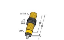 43504 Turck Inductive Proximity Sensor; Proximity; Inductive; 5mm Range; 60mm
