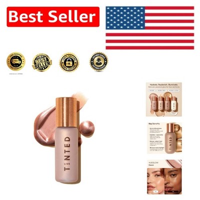 Hueglow Rose Gold Liquid Highlighter Drops - Lightweight Serum, 0.46 Fl Oz