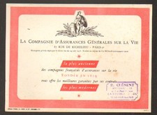 PARIS II° Arrt / Buvard / Cie d'ASSURANCE GENERALES VIE