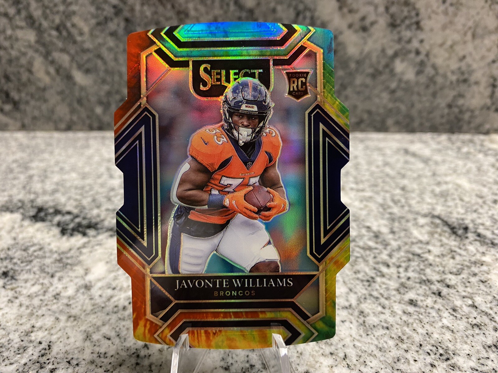 2021 Panini Select Javonte Williams TIE DYE Prizm /25 RC Club Die-cut Broncos 🔥