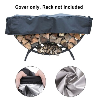 High Quality Waterproof Black Firewood Cover for Lumber Storage Holder