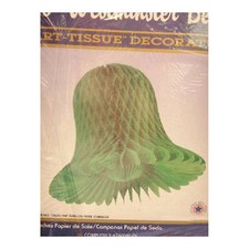 2 honeycomb bells paper decoration kelly green 15" dia