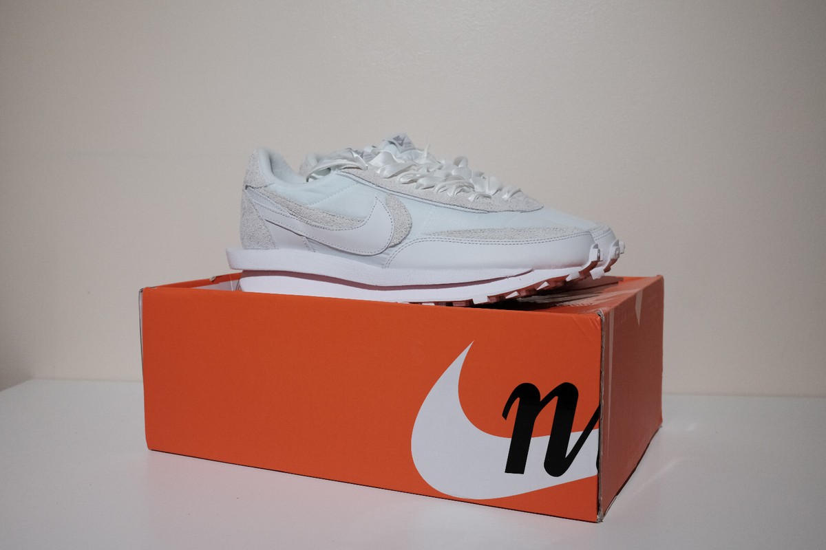 Size 10 Nike sacai x LDWaffle White Nylon UK
