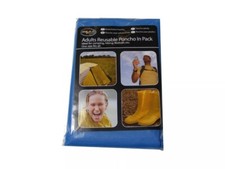 Adult Waterproof Rain Poncho Hiking Nature Heavy Duty Reusable