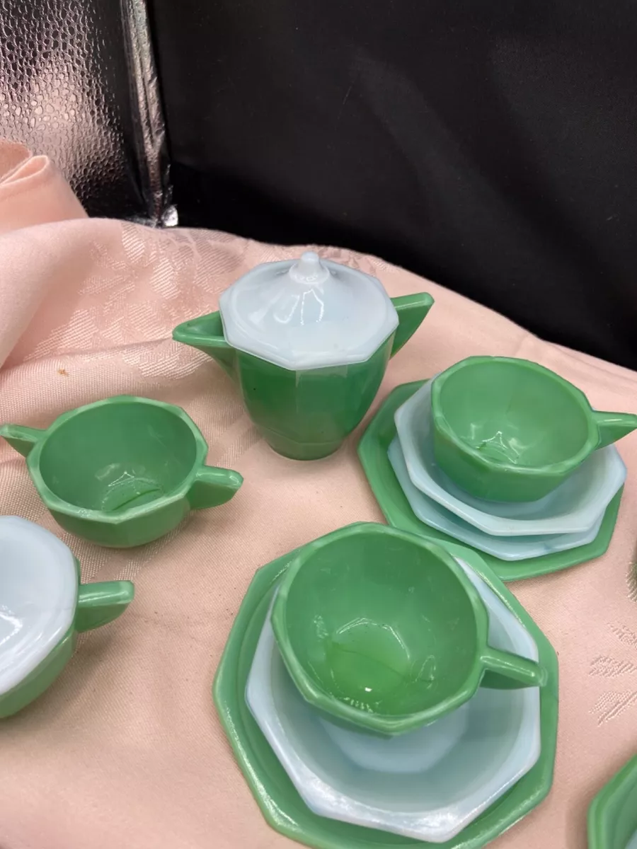 Vintage Glass Child's Tea Set