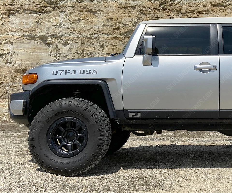 Par de calcomanías adhesivas de insignia inferior (x2) para Toyota FJ Cruiser 2007-2014 Foto 3 de 4