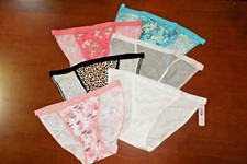 M LOT 5 Victoria's Secret STRING BIKINI COTTON VS MID CUT BRIEF panties