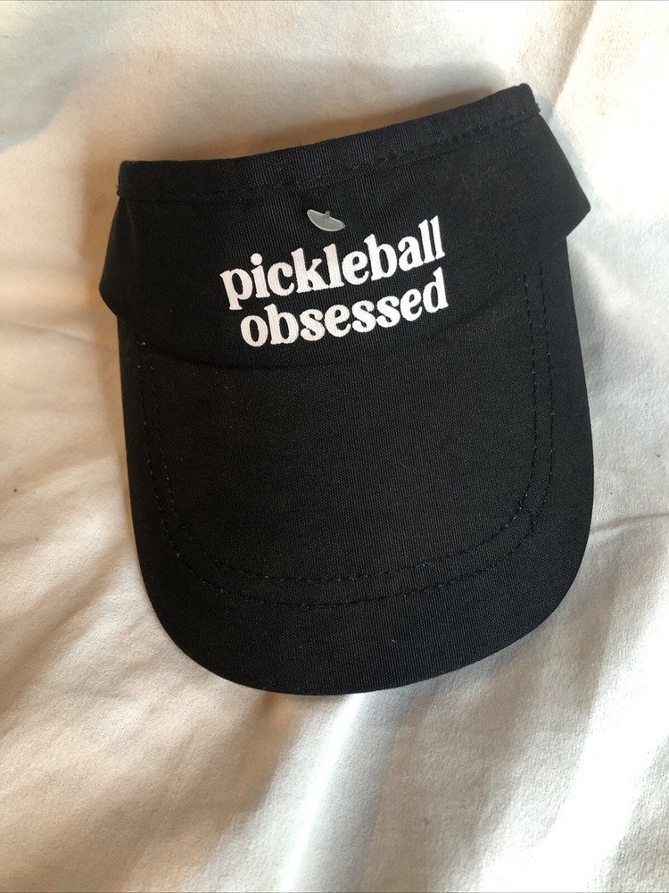 Pickleball Obsessed Tennis Visor Black One Size Fits All Hat