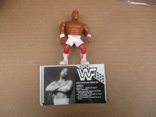 1991 Hasbro Virgil WWF WWE Bio card Wrestling figu...