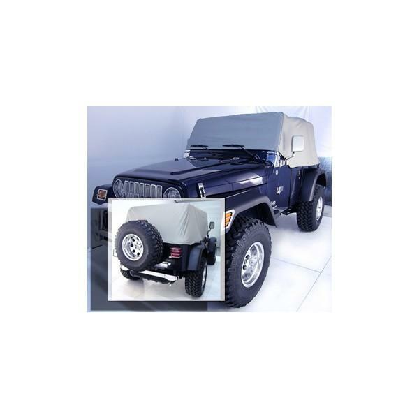 Bâche de cabine grise pour Jeep Wrangler YJ et TJ imperméable anti-UV