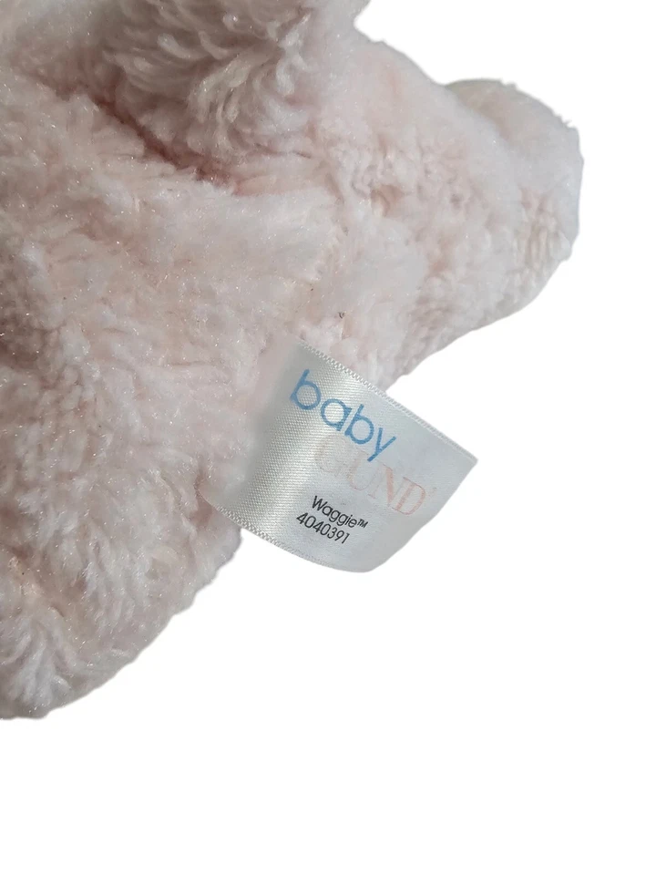 Peluche Baby Gund Waggie rosa para perro 4040391 orejas satinadas 10” suave y cariñoso animal de peluche Foto 4 de 4