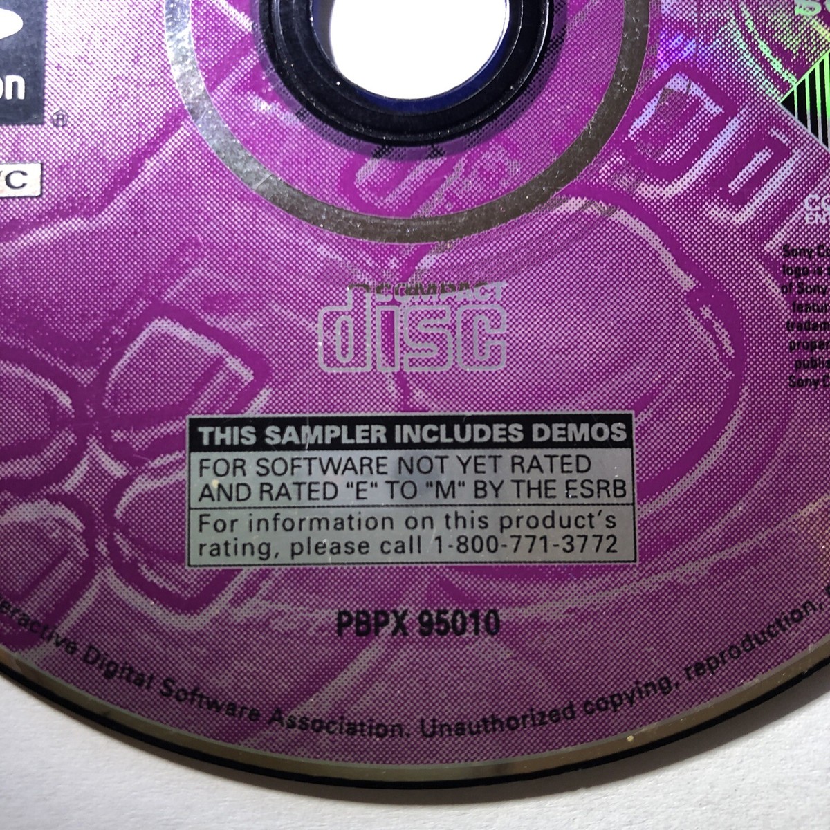 CD Interactive Sampler Disc Vol. 9 Playstation 1 Disc Only