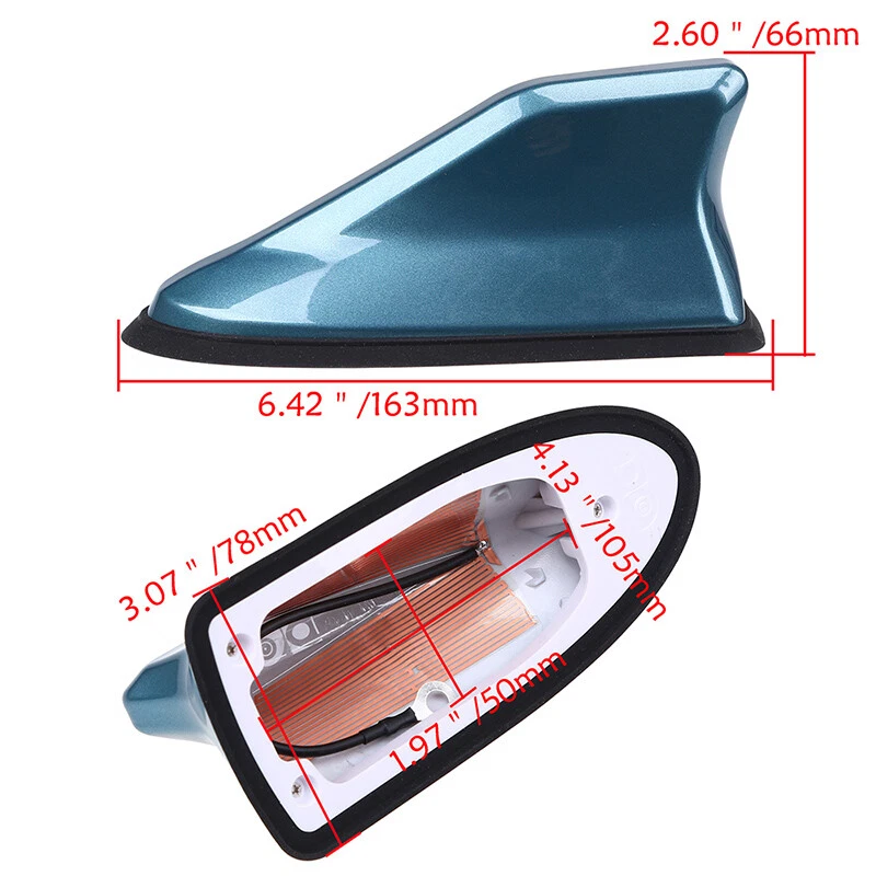 Shark Fin Aerial Antenna Roof Cover Radio AM/FM Signal Recept Receiver Universal - Image 3 of 4