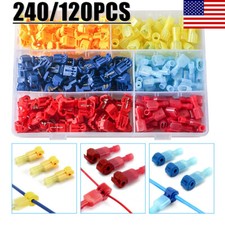 120/240PCS T-Tap Electrical Wire Crimp Terminals Quick Splice Cable Connectors