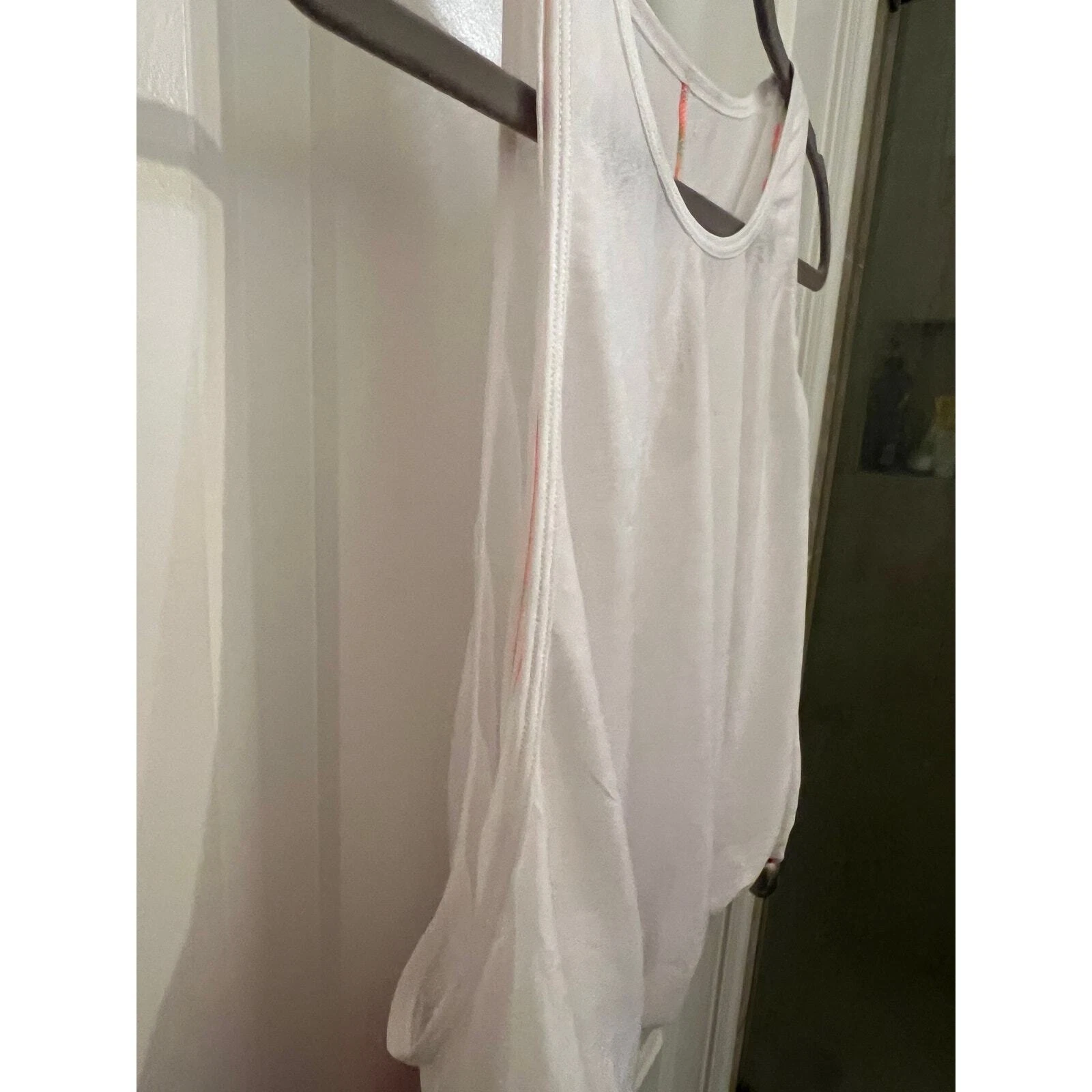 free-people-movement sheer double layer elastic hem sporty tank-top