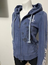 Abercrombie Fitch Blue Hoodie Sweatshirt Zip Size S