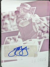 J. D. DAVIS 2018 Panini Prestige RC DUAL AUTO PRINTING PLATE #1/1 Astros Mets JD