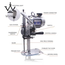 10" Straight Knife Electric Fabric Cutting Machine Garment Leather Paper Scissor