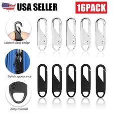 16× Zipper Pull Replacement Zipper Repair Kit Zipper Slider Pull Tab Zipper head