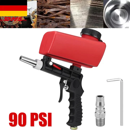 Profi Sandstrahler Sandstrahlgerät Druckluft Düsenspitze Sandstrahlpistole 90psi - Bild 1 von 13
