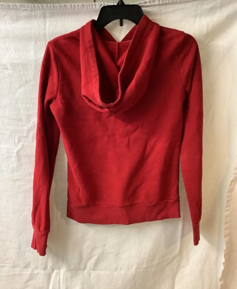Sudadera con capucha Aeropostale para niñas talla S Manga Larga Canguro Bolsillo Rojo Foto 2 de 3