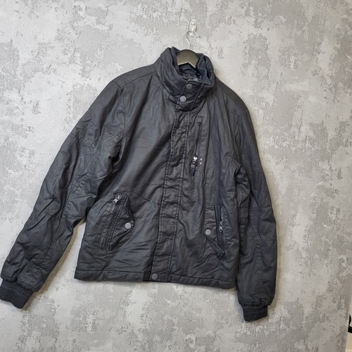 Diesel Utility Jacket Mens Medium Chore Black Zip Military Bomber Coat A - Picture 8 of 12
