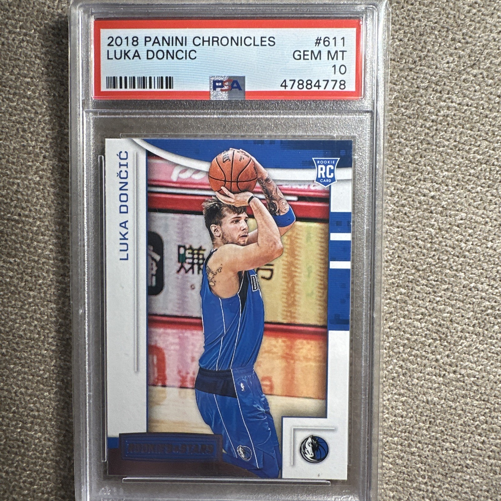LUKA DONCIC 2018 PANINI CHRONICLES #611 ROOKIES & STARS ROOKIE RC PSA 10 GEM NBA