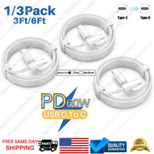 1/3Pack 60W USB C To Type C Cable Fast Charge Cord For Samsung Macbook iPad Pro