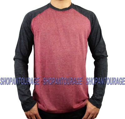 Affliction Standard Release A10532 Long Sleeve Red/Black Raglan T-shirt for Men
