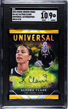 Alysha Clark 2024 Panini Origins WNBA Universal Autograph Gold 04/10, SGC 9