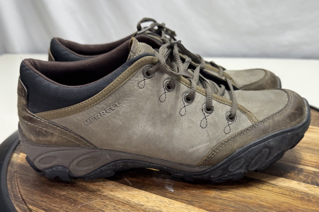 Scarpe da trekking Merrell Quartz Brindle in pelle marrone marrone marrone da donna taglia 10
