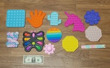 Fidget Push Popit Bubble Sensory Toys Stress Relief Lot Of 12